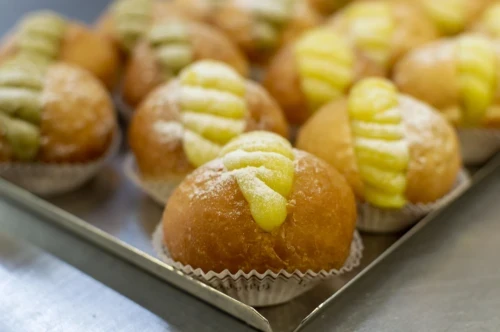 frittelle carnevale vegane pistacchio e crema